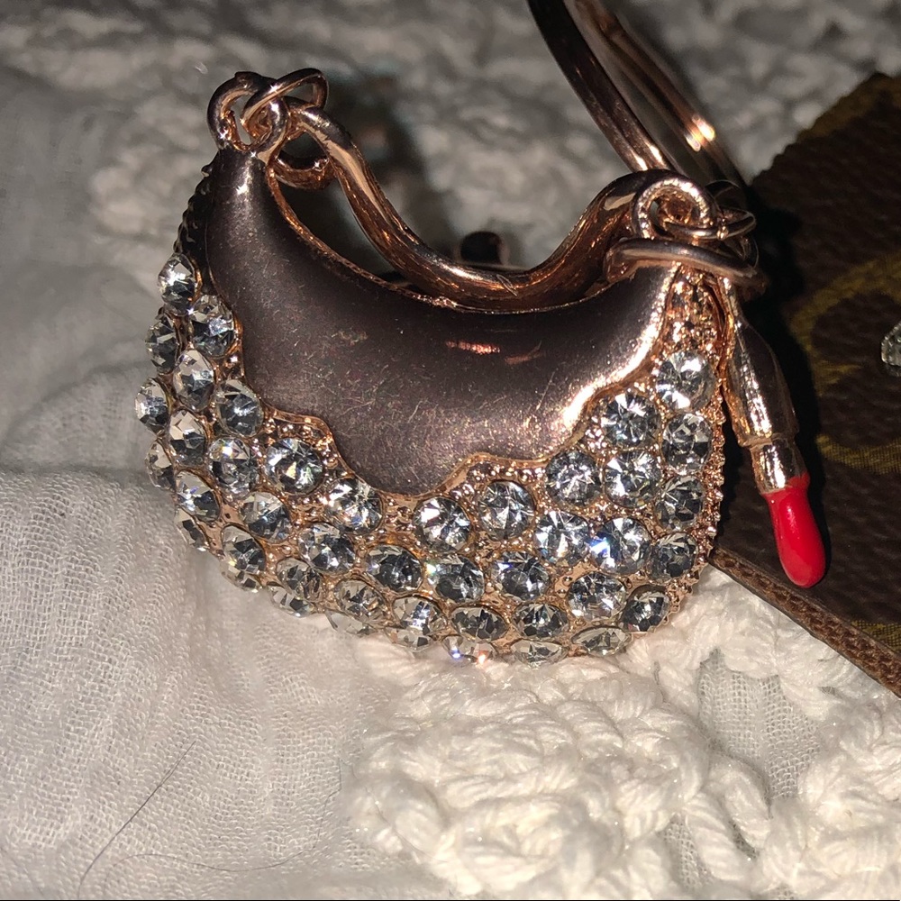 Purse keychain, charm, bling purse, Purse Charm